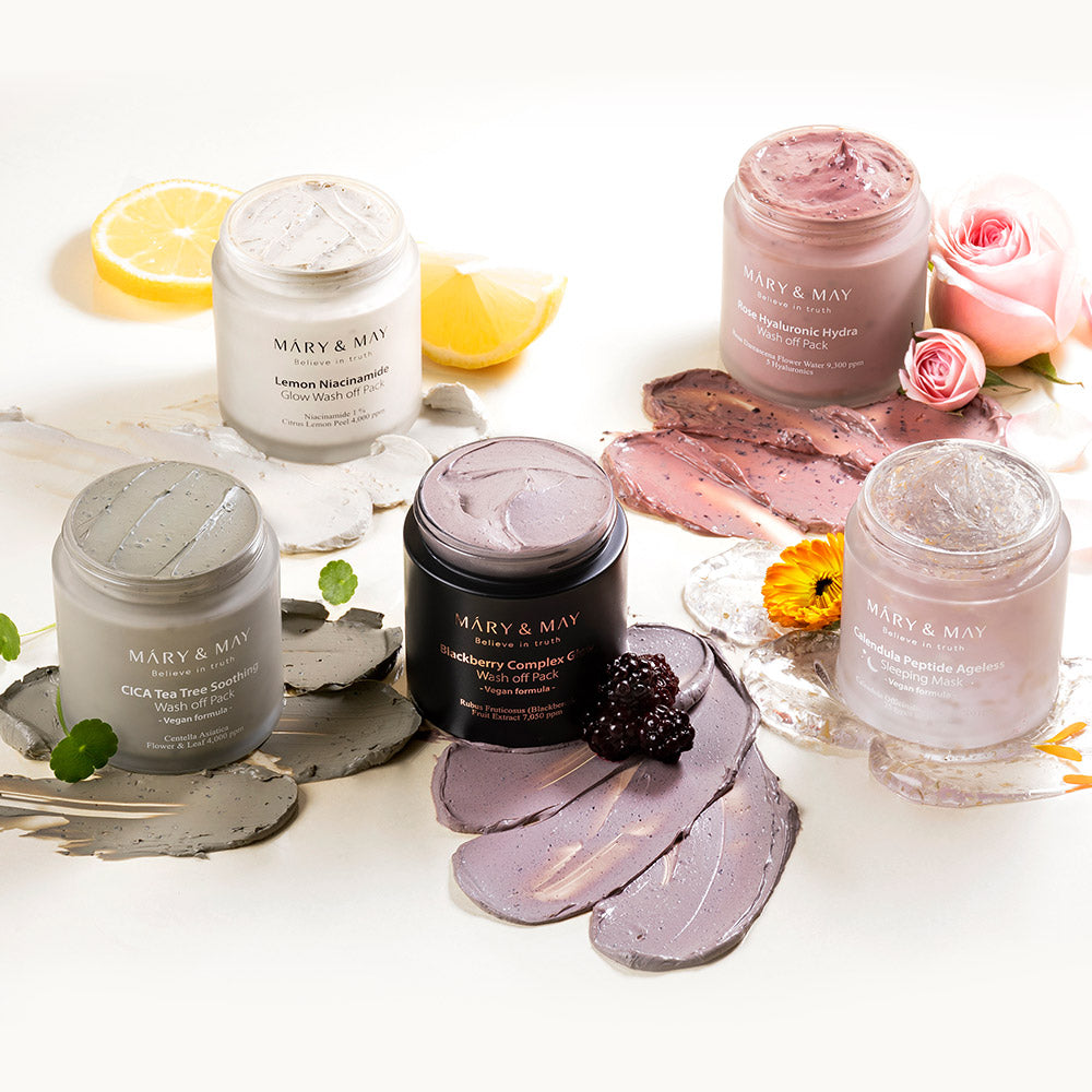 [MARY & MAY] Vegan Blackberry Complex Glow Washoff Pack 125g - LUUELA