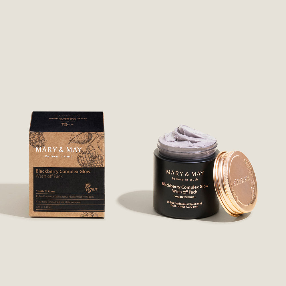 [MARY & MAY] Vegan Blackberry Complex Glow Washoff Pack 125g - LUUELA