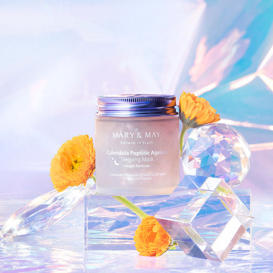 [MARY & MAY] Vegan Calendula Peptide Ageless Sleeping Mask 110g - LUUELA