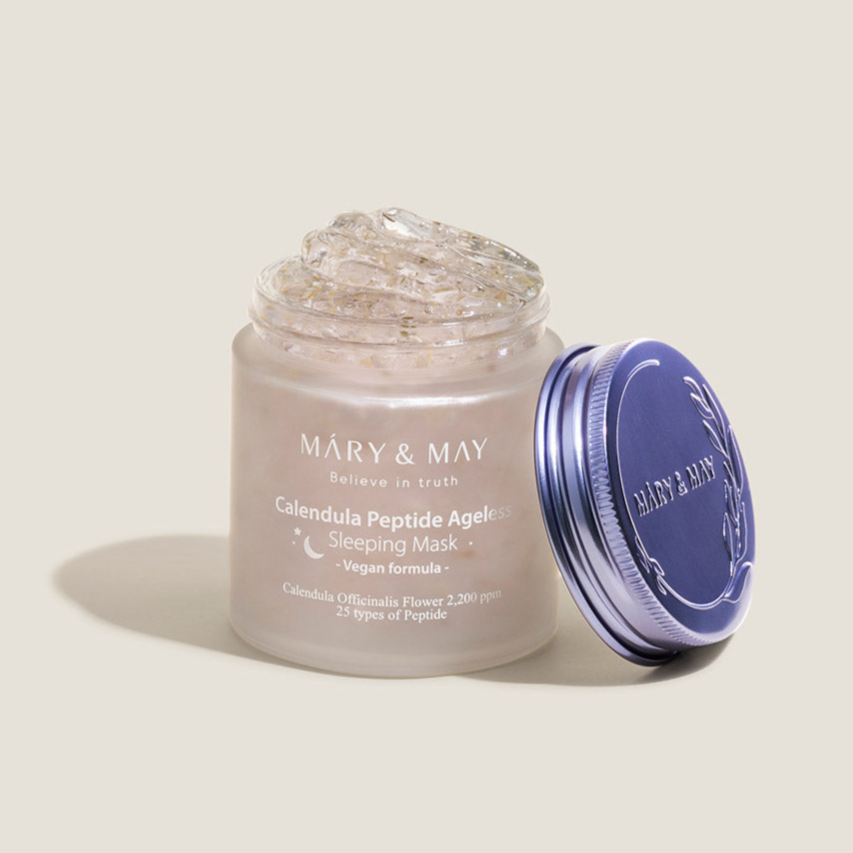 [MARY & MAY] Vegan Calendula Peptide Ageless Sleeping Mask 110g - LUUELA