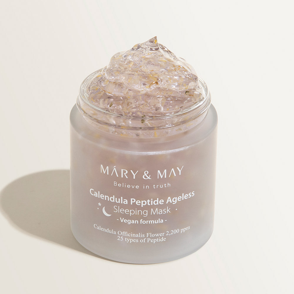 [MARY & MAY] Vegan Calendula Peptide Ageless Sleeping Mask 110g - LUUELA