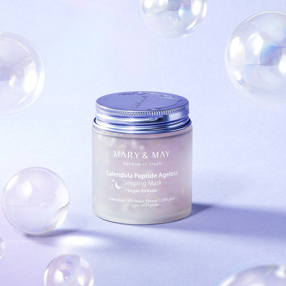[MARY & MAY] Vegan Calendula Peptide Ageless Sleeping Mask 110g - LUUELA