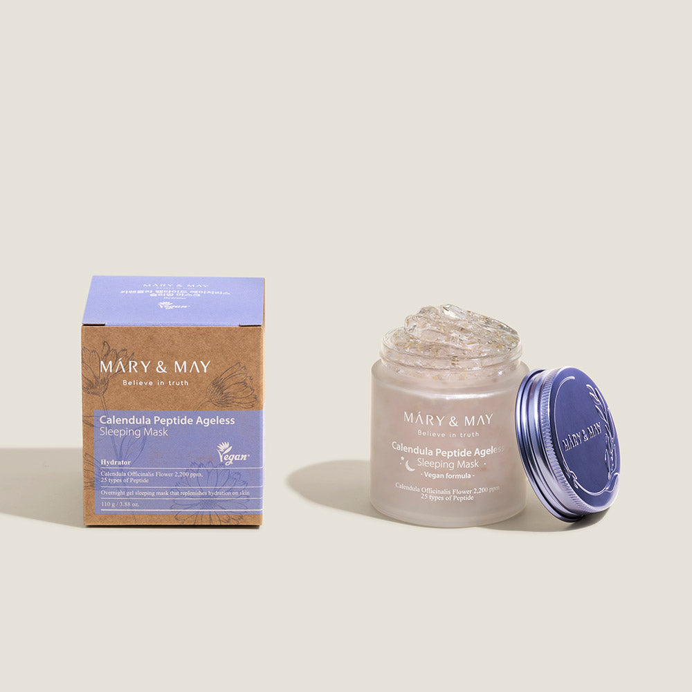 [MARY & MAY] Vegan Calendula Peptide Ageless Sleeping Mask 110g - LUUELA