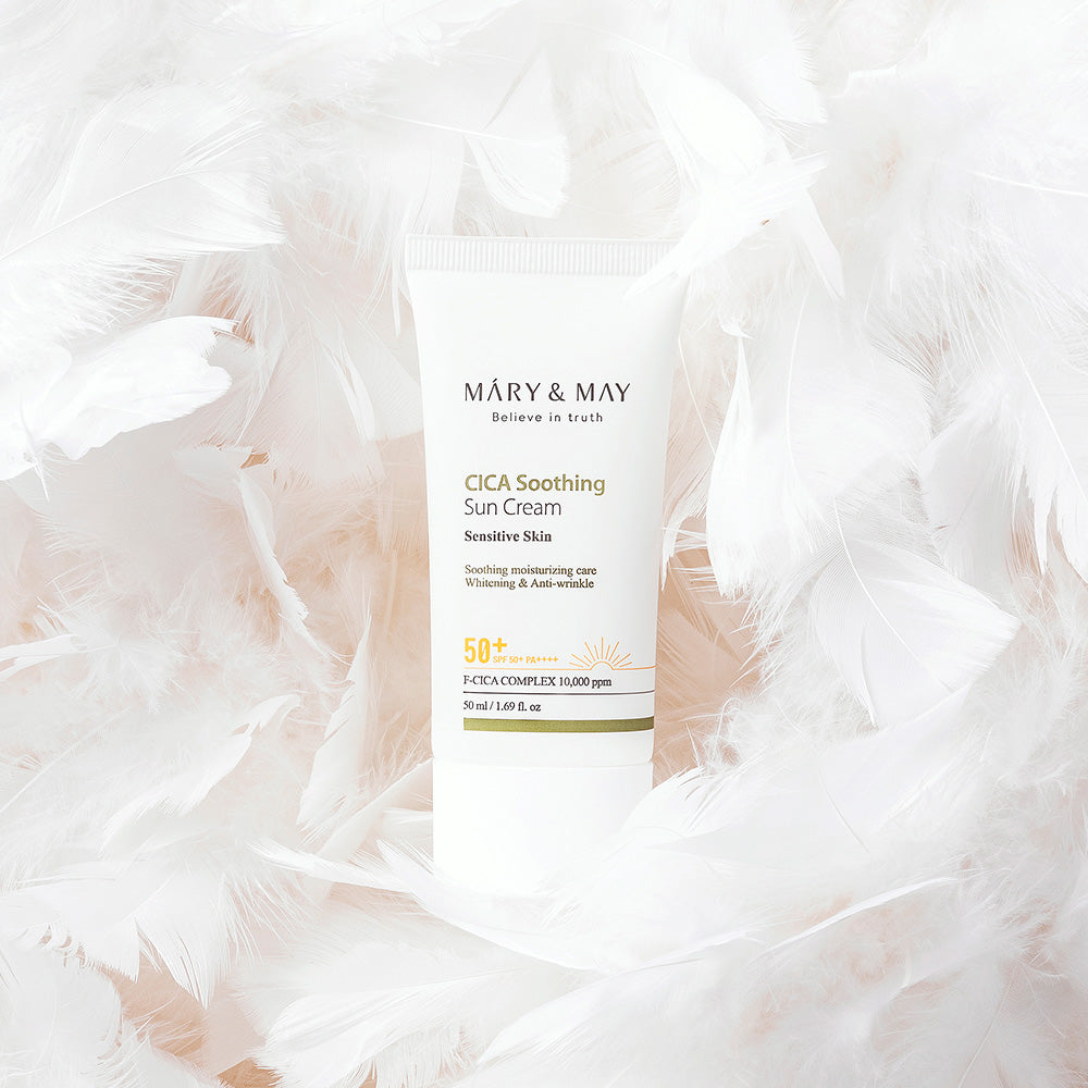 [MARY & MAY] Vegan CICA Soothing Sun Cream SPF50+ PA++++ 50ml - LUUELA