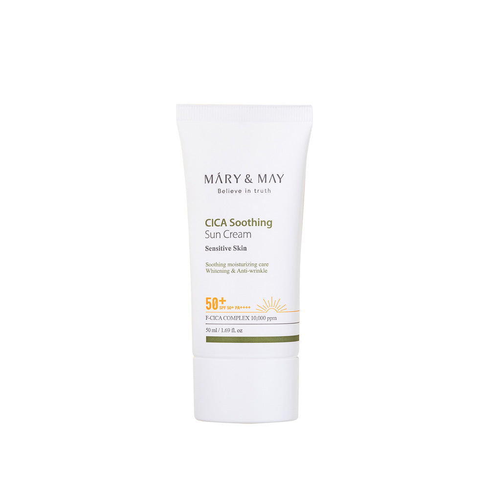 [MARY & MAY] Vegan CICA Soothing Sun Cream SPF50+ PA++++ 50ml - LUUELA