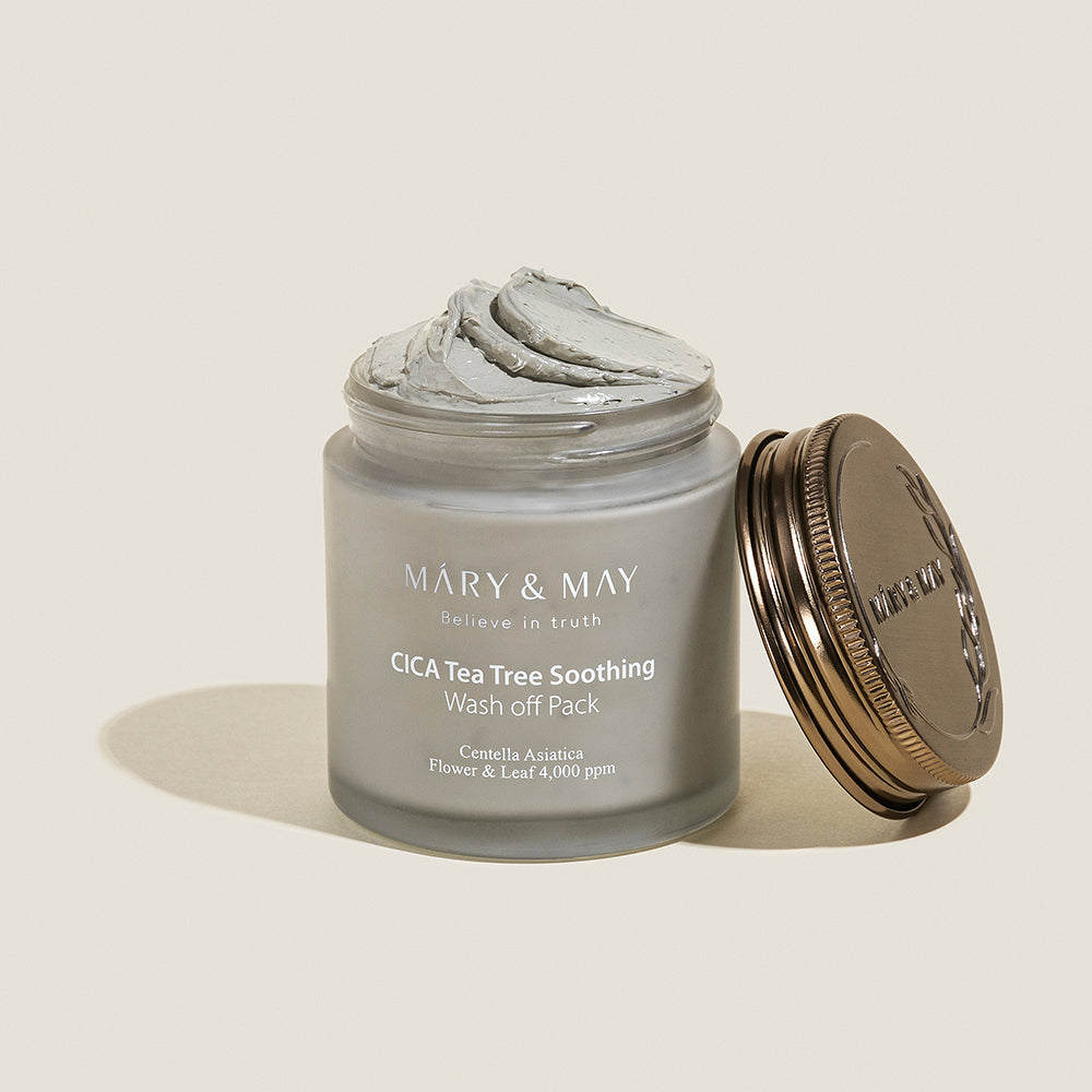 [MARY & MAY] Vegan CICA TeaTree Soothing Wash off Pack 125g - LUUELA