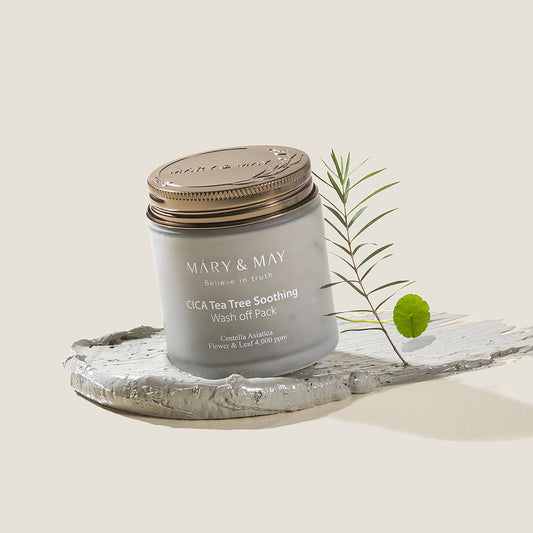 [MARY & MAY] Vegan CICA TeaTree Soothing Wash off Pack 125g - LUUELA