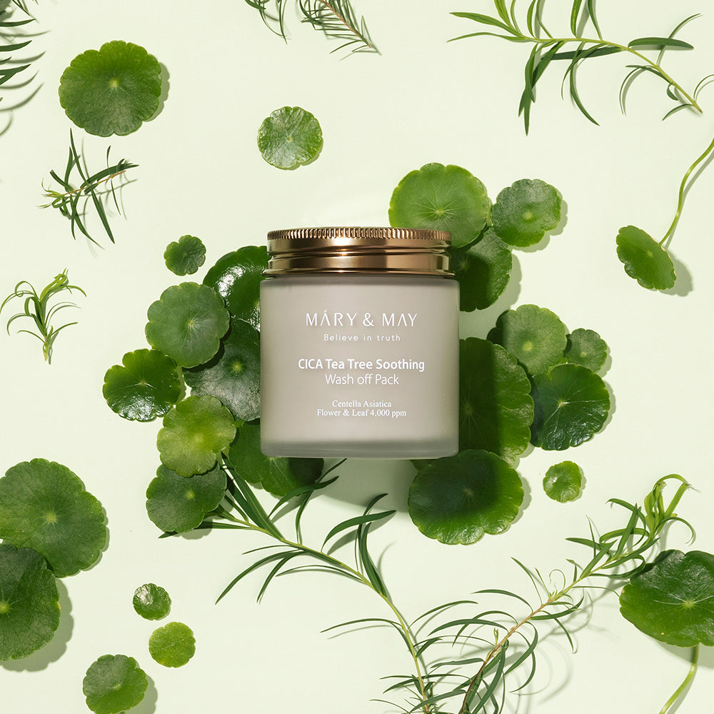 [MARY & MAY] Vegan CICA TeaTree Soothing Wash off Pack 125g - LUUELA