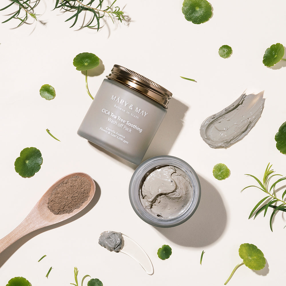 [MARY & MAY] Vegan CICA TeaTree Soothing Wash off Pack 125g - LUUELA