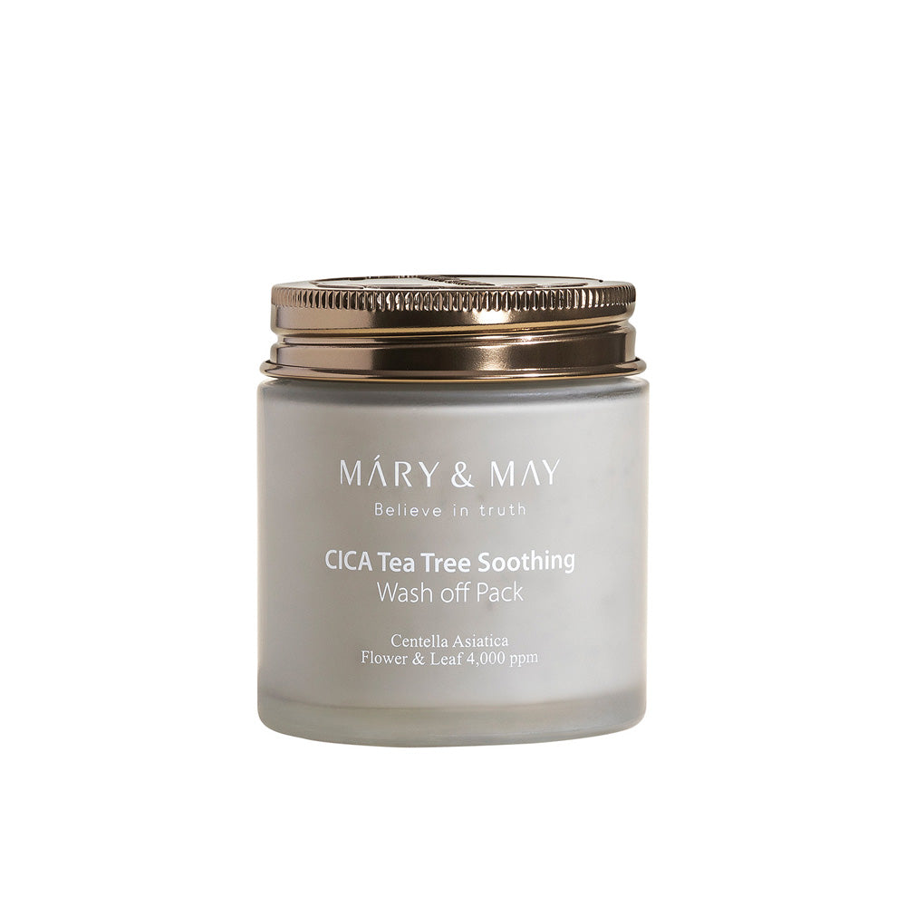 [MARY & MAY] Vegan CICA TeaTree Soothing Wash off Pack 125g - LUUELA