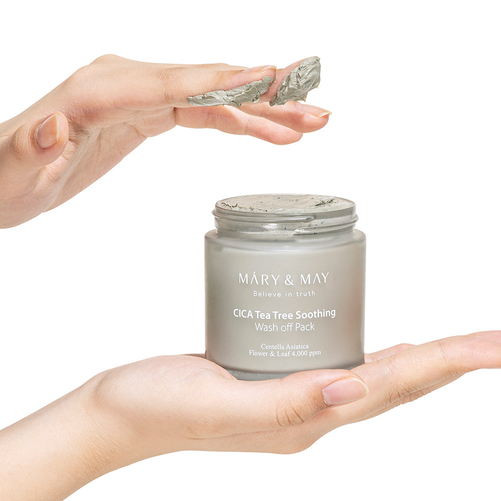 [MARY & MAY] Vegan CICA TeaTree Soothing Wash off Pack 125g - LUUELA