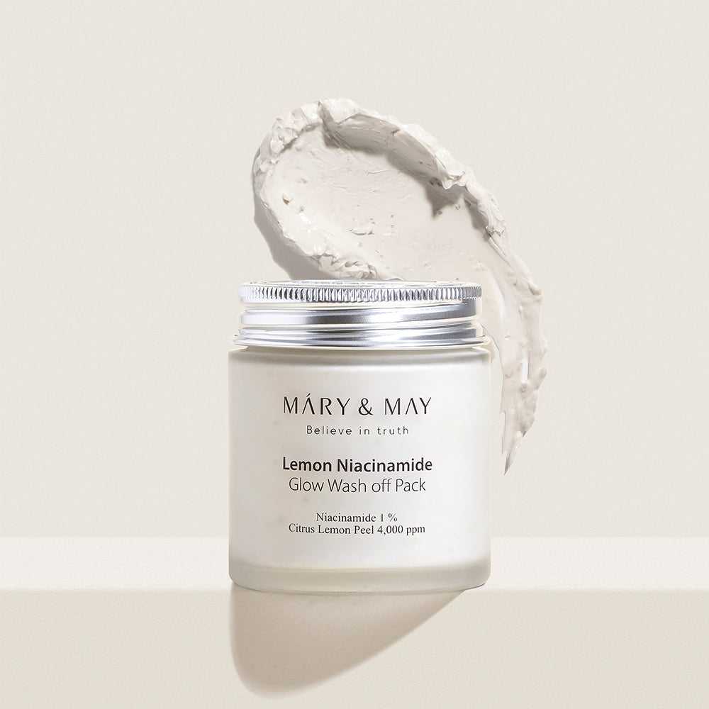 [MARY & MAY] Vegan Lemon Niacinamide Glow Wash off Pack 125g - LUUELA