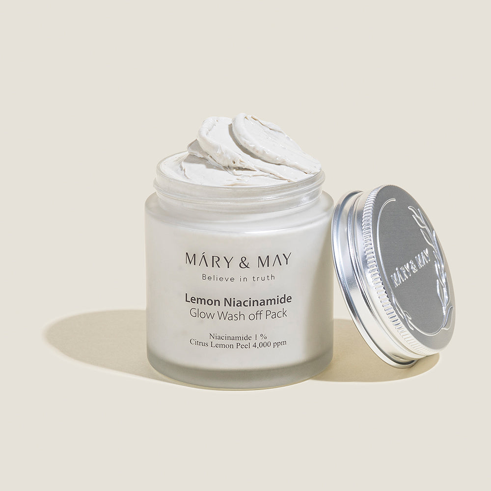 [MARY & MAY] Vegan Lemon Niacinamide Glow Wash off Pack 125g - LUUELA