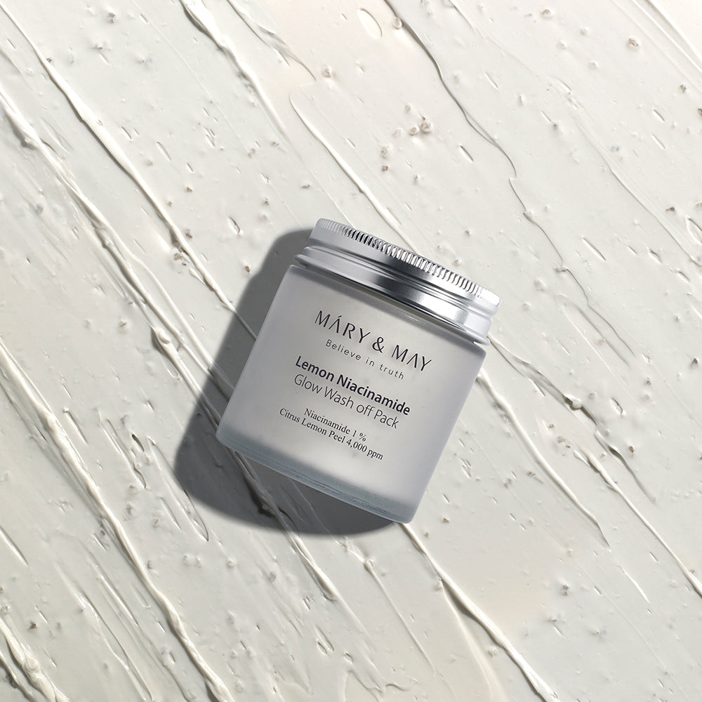 [MARY & MAY] Vegan Lemon Niacinamide Glow Wash off Pack 125g - LUUELA