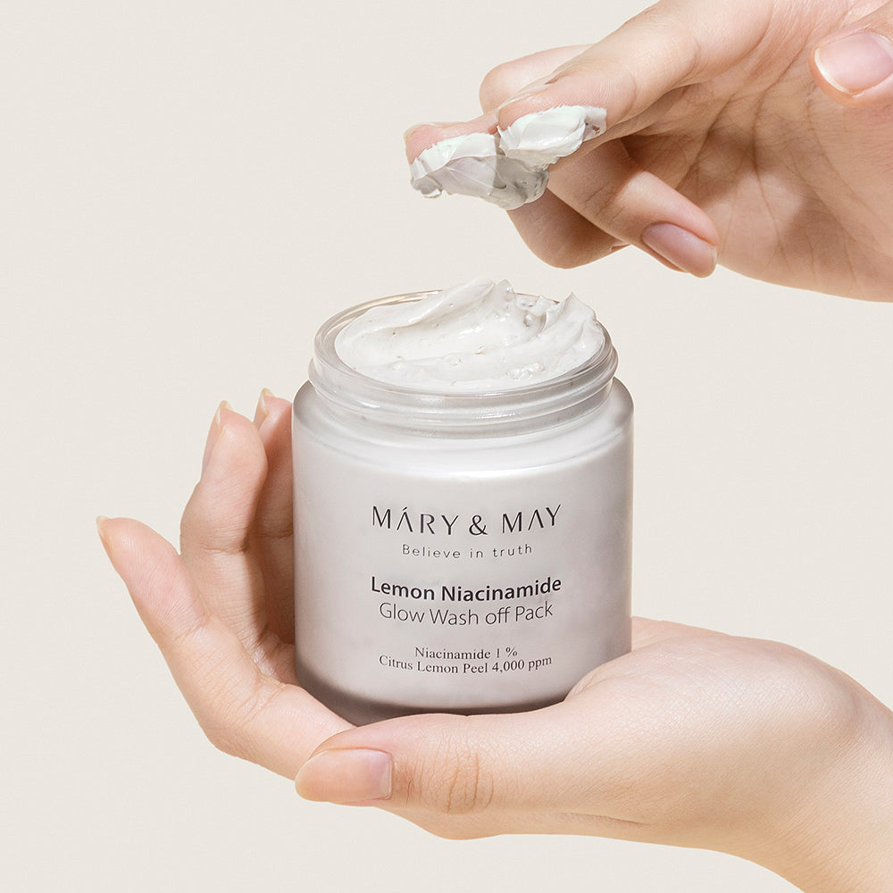 [MARY & MAY] Vegan Lemon Niacinamide Glow Wash off Pack 125g - LUUELA