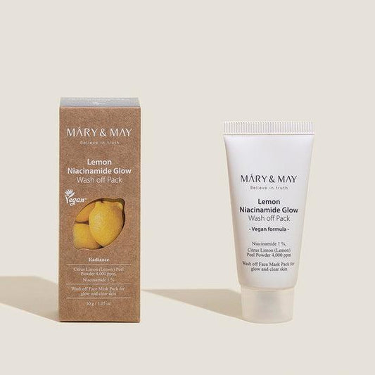 [MARY & MAY] Vegan Lemon Niacinamide Glow Wash off Pack 30g - LUUELA
