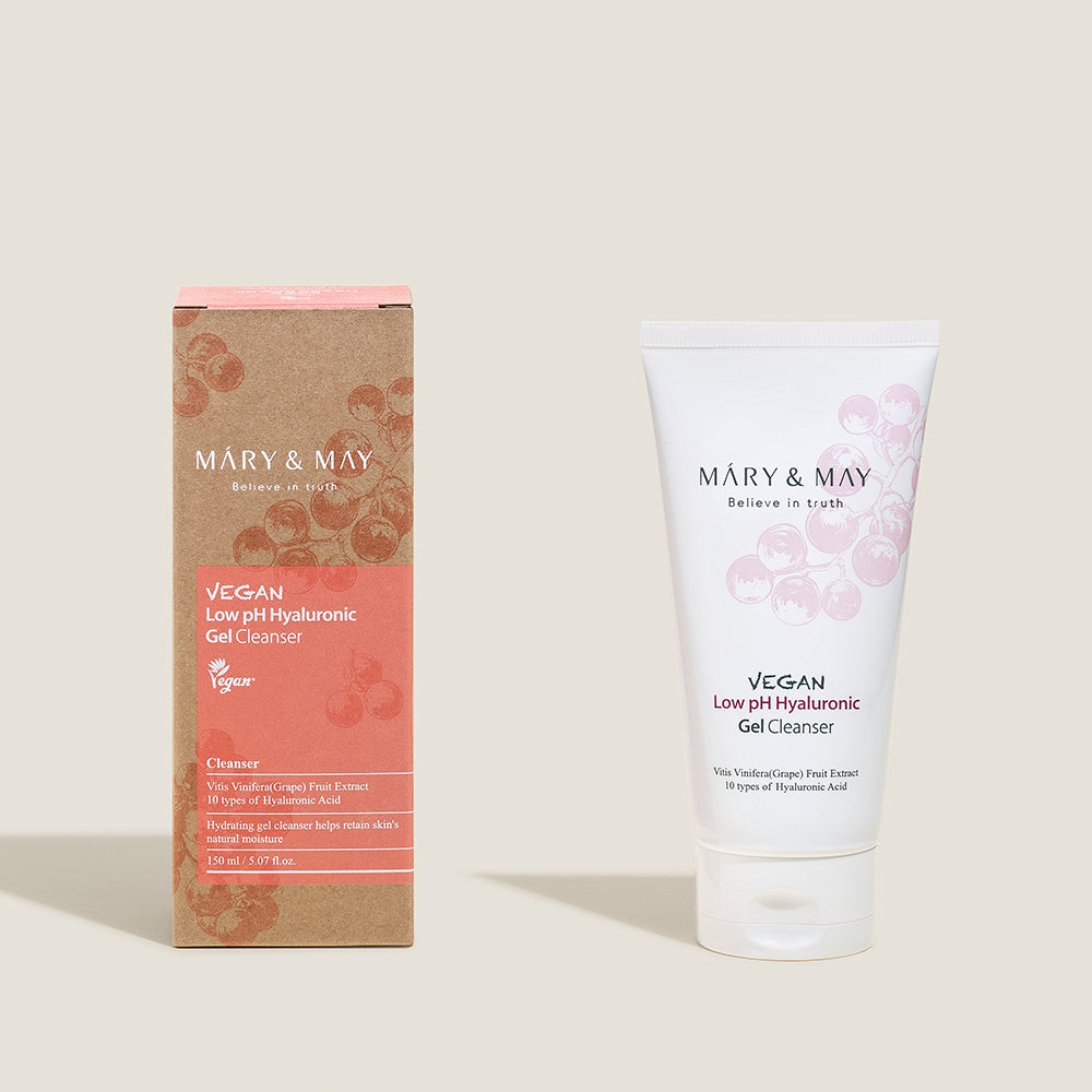 [MARY & MAY] Vegan Low pH Hyaluronic Gel Cleanser 150ml - LUUELA