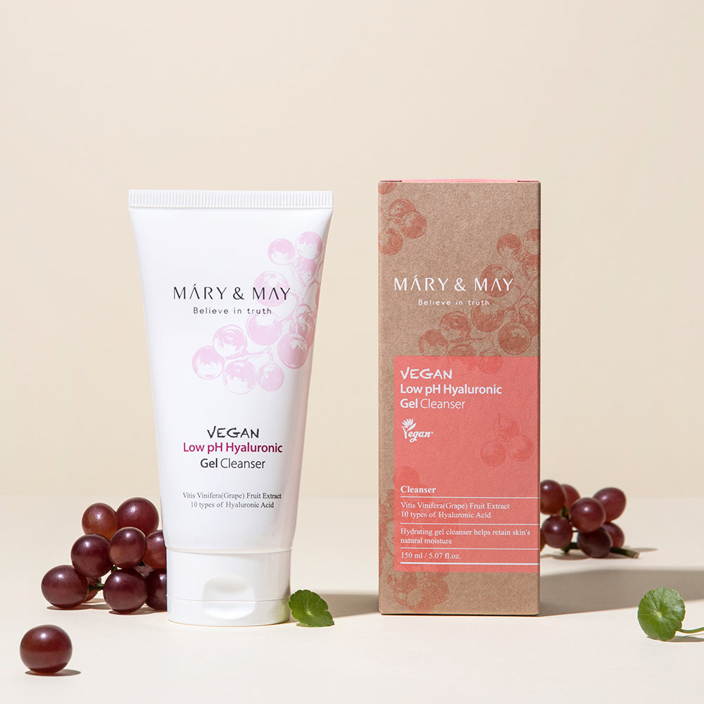 [MARY & MAY] Vegan Low pH Hyaluronic Gel Cleanser 150ml - LUUELA