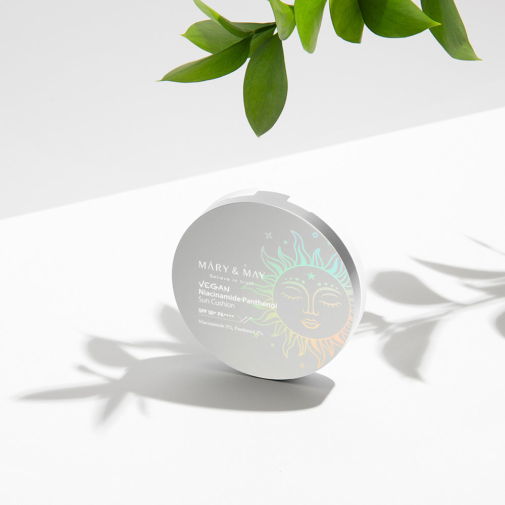 [MARY & MAY] Vegan Niacinamide Panthenol Sun Cushion SPF50+ PA++++ 25g - LUUELA