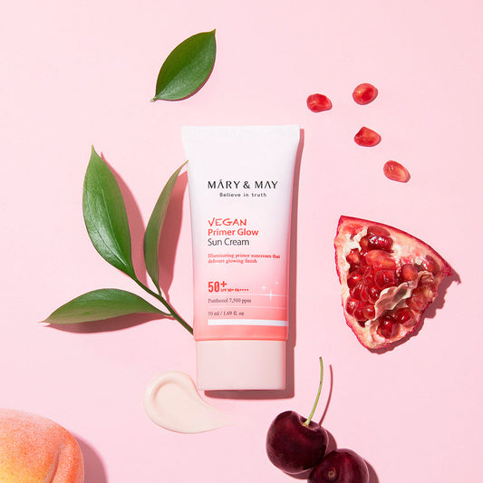 [MARY & MAY] Vegan Primer Glow Sun Cream SPF50+ PA++++ 50ml - LUUELA
