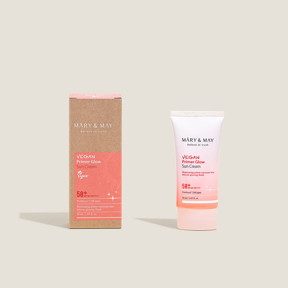 [MARY & MAY] Vegan Primer Glow Sun Cream SPF50+ PA++++ 50ml - LUUELA