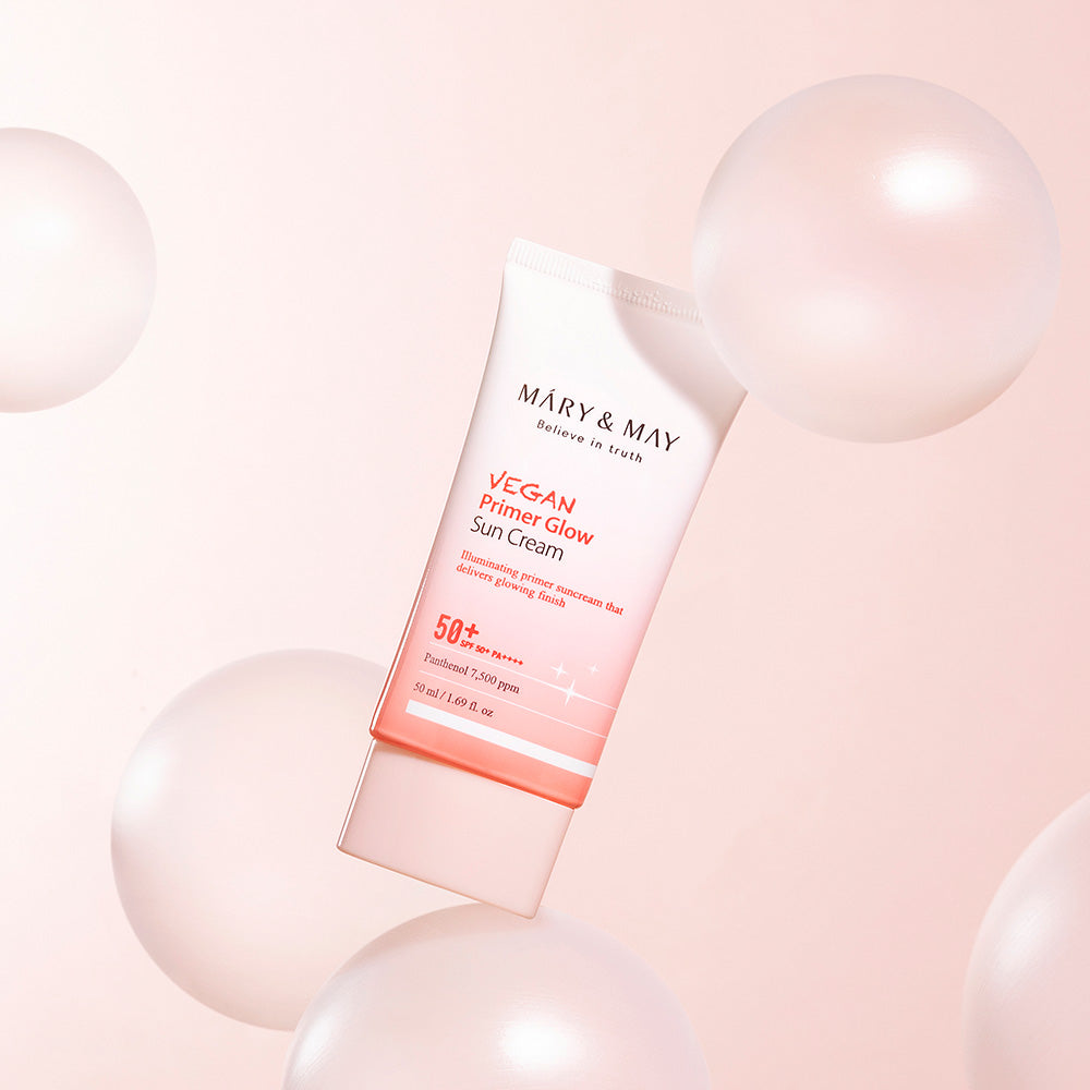 [MARY & MAY] Vegan Primer Glow Sun Cream SPF50+ PA++++ 50ml - LUUELA