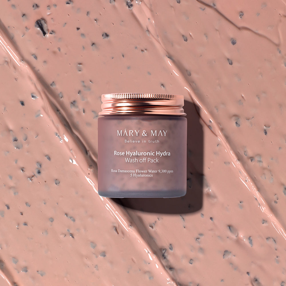 [MARY & MAY] Vegan Rose Hyaluronic Hydra Wash off Pack 125g - LUUELA