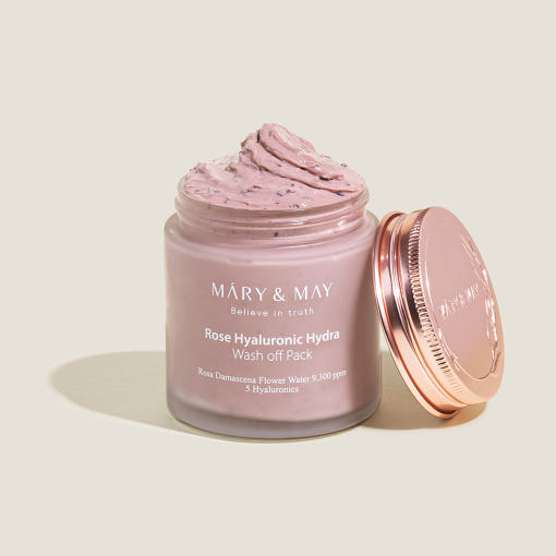MARY & MAY -Vegan Rose Hyaluronic Hydra Wash off Pack- 300g - LUUELA