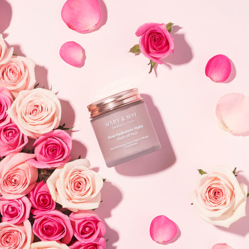 MARY & MAY -Vegan Rose Hyaluronic Hydra Wash off Pack- 300g - LUUELA