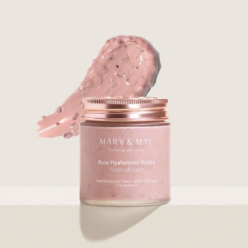MARY & MAY -Vegan Rose Hyaluronic Hydra Wash off Pack- 300g - LUUELA