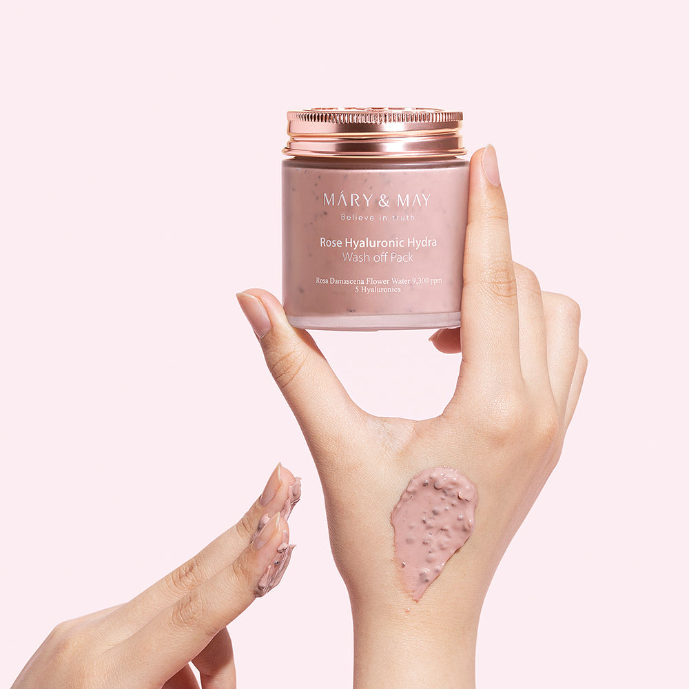 [MARY & MAY] Vegan Rose Hyaluronic Mask Special Set (125g+30g) - LUUELA