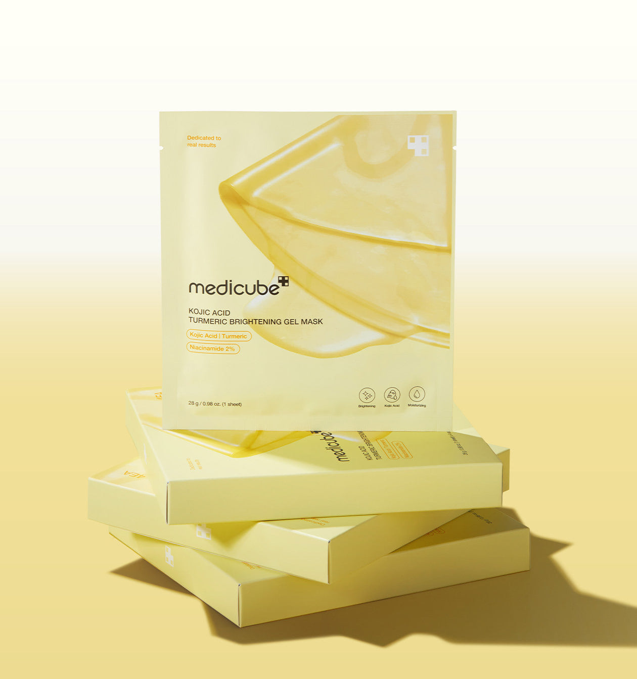 medicube Kojic Acid Turmeric Brightening Gel Mask 28g*4ea - LUUELA