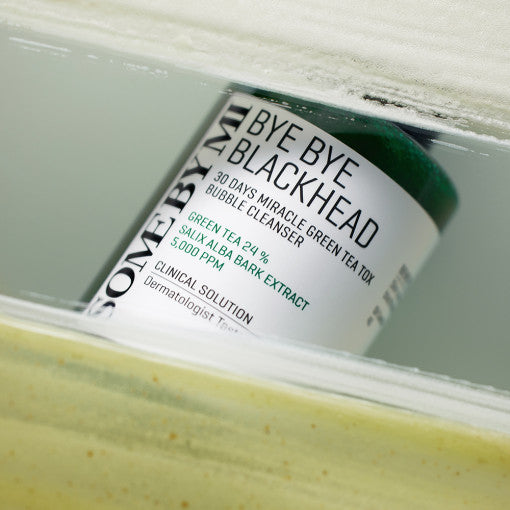 [SOME BY MI] Bye Bye Blackhead 30 Days Miracle Green Tea Tox Bubble Cleanser 120g - LUUELA
