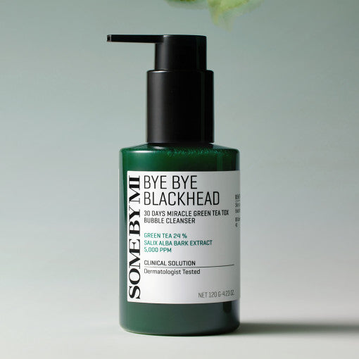 [SOME BY MI] Bye Bye Blackhead 30 Days Miracle Green Tea Tox Bubble Cleanser 120g - LUUELA