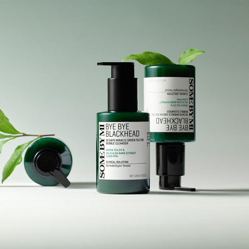 [SOME BY MI] Bye Bye Blackhead 30 Days Miracle Green Tea Tox Bubble Cleanser 120g - LUUELA