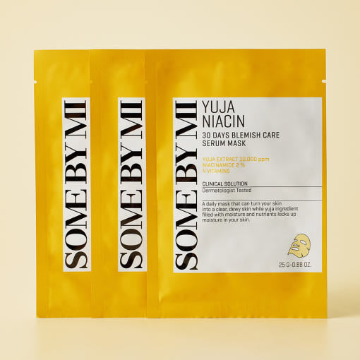 [SOME BY MI] Yuja Niacin Blemish Care Serum Mask 25g*10ea - LUUELA