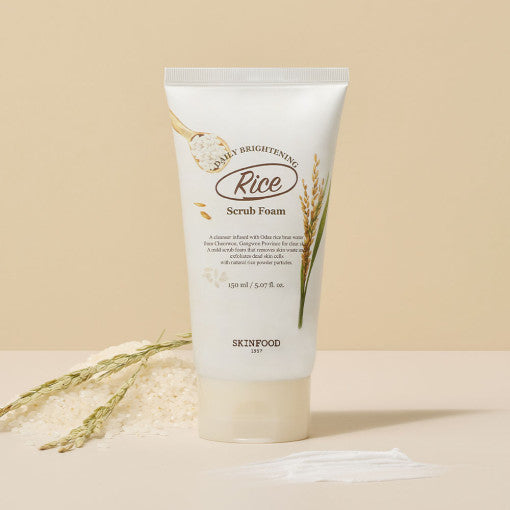SKINFOOD Rice Daily Brightening Scrub Foam 150ml - LUUELA