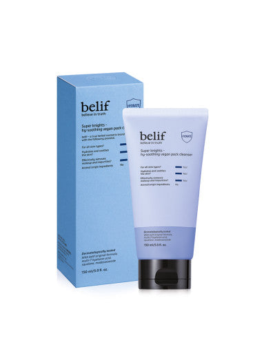 belif Super Knights Hy-soothing Vegan Pack Cleanser 150ml - LUUELA