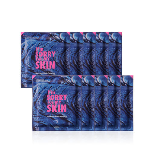 [I'm Sorry For My Skin] Black Mud Mask 18g*10ea #Tightening - LUUELA