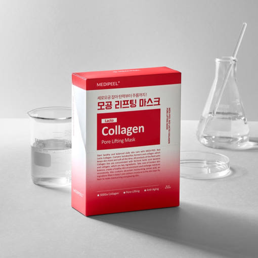 MEDIPEEL Red Lacto Collagen Pore Lifting Mask 30ml*10ea - LUUELA