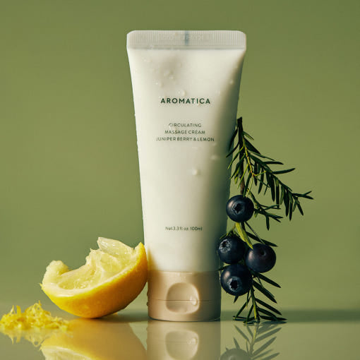 AROMATICA Circulating Massage Cream Juniper Berry & Lemon 100ml - LUUELA