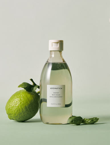 AROMATICA Inspirit Body Wash Basil & Bergamot 300ml - LUUELA