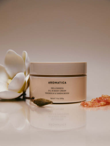 AROMATICA Mellowness Oil In Body Cream Magnolia & Sandanwood 200g - LUUELA