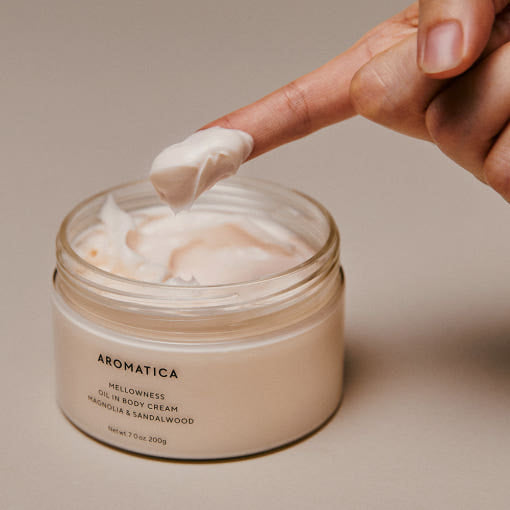 AROMATICA Mellowness Oil In Body Cream Magnolia & Sandanwood 200g - LUUELA
