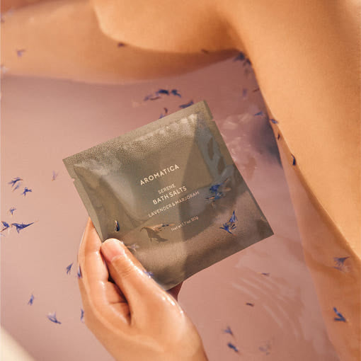 AROMATICA Serene Bath Salts Lavender & Marjoram 50g - LUUELA