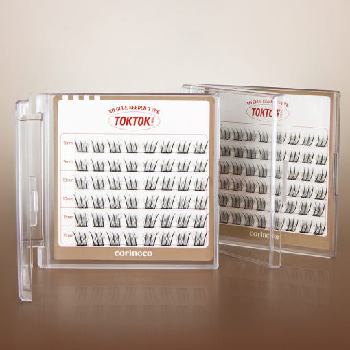 CORINGCO Toktok-Hara No Glue Eyelash (48pcs ,54pcs, 90pcs) (4 Types) - LUUELA
