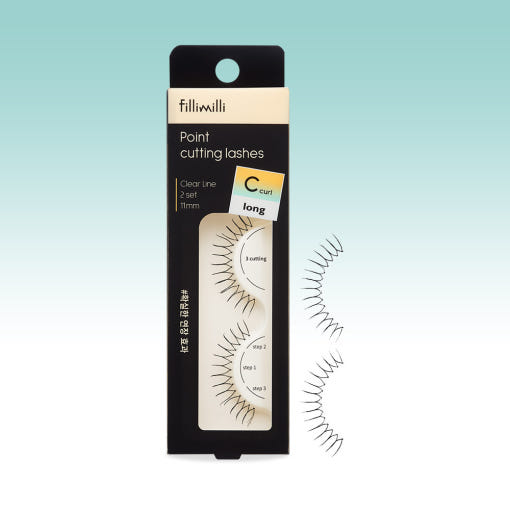 Fillimilli Point Cutting Lashes #SUPER LONG C-CURL (11mm) - LUUELA