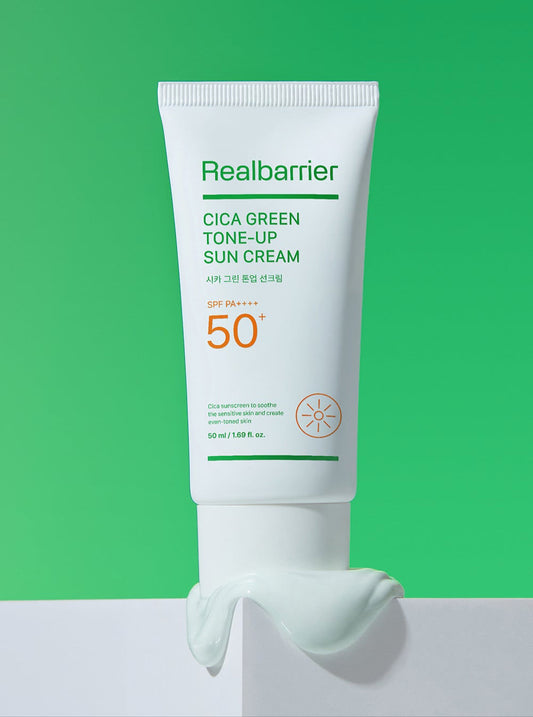 [Real Barrier] Cica Green Tone Up Sun Cream SPF 50+ PA++++ 50ml - LUUELA