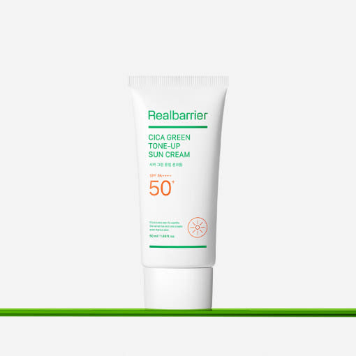 [Real Barrier] Cica Green Tone Up Sun Cream SPF 50+ PA++++ 50ml - LUUELA