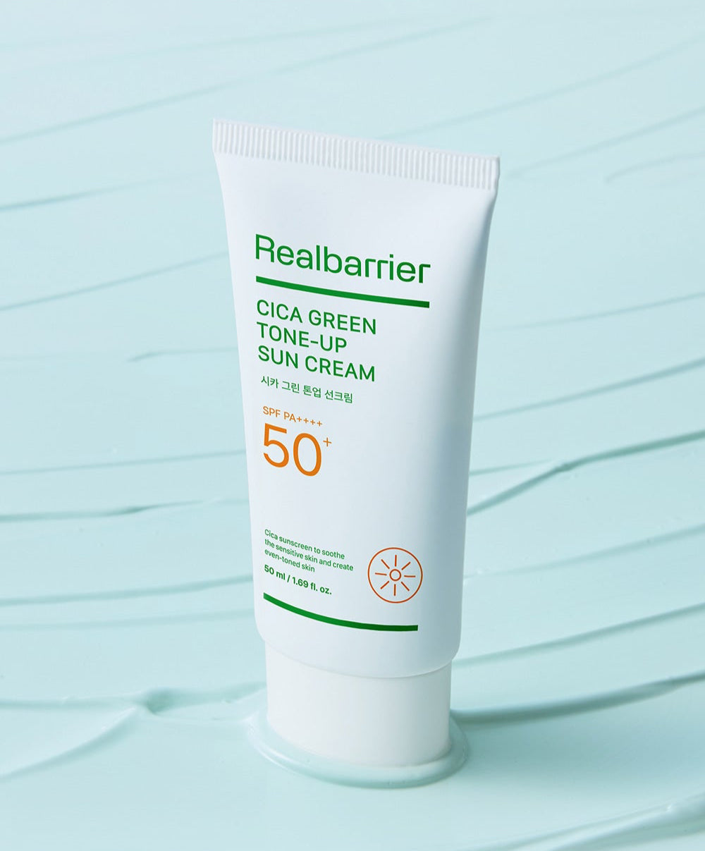 [Real Barrier] Cica Green Tone Up Sun Cream SPF 50+ PA++++ 50ml - LUUELA
